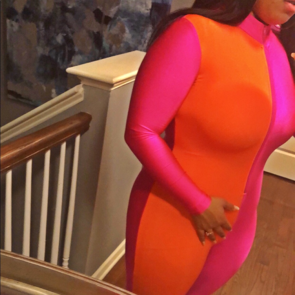 🧡💗 Color Block Jumpsuit 💗🧡 - Picture 2 of 3